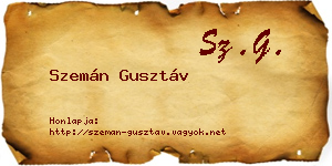 Szemán Gusztáv névjegykártya