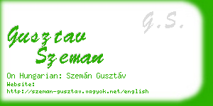 gusztav szeman business card