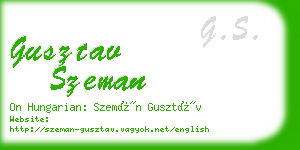 gusztav szeman business card